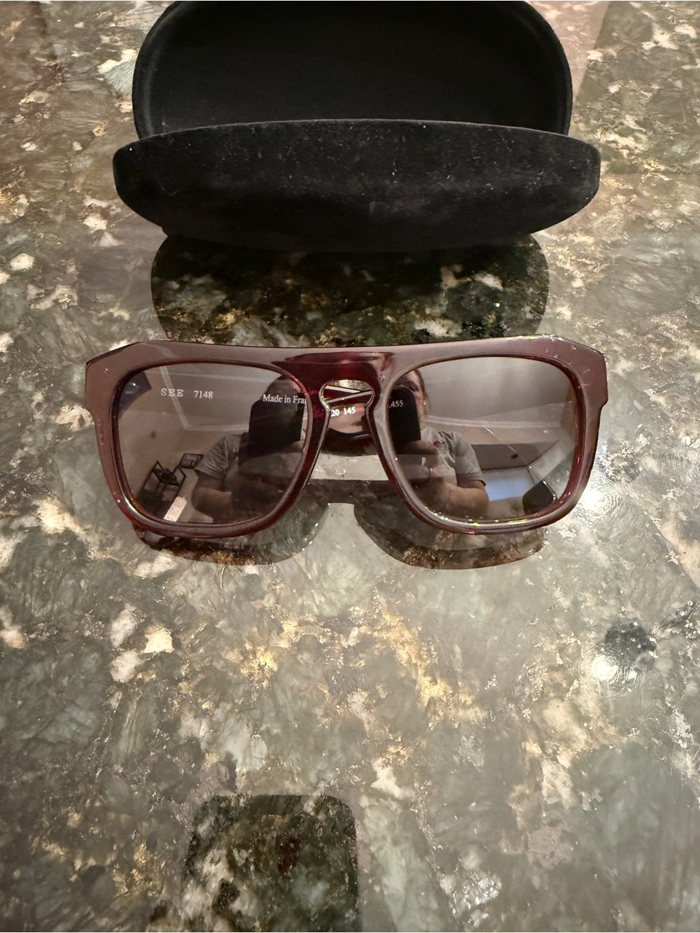 SEE Eyewear Brown Purple Square Women's Sunglasses
